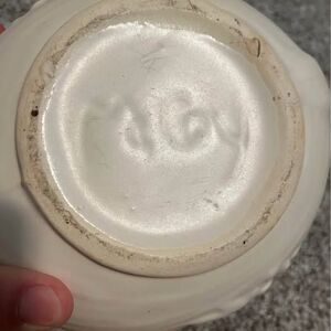 Vintage McCoy Pink & Green Ceramic Teapot